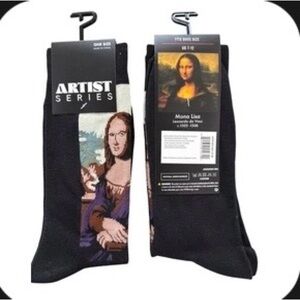 Mona Lisa black crew socks